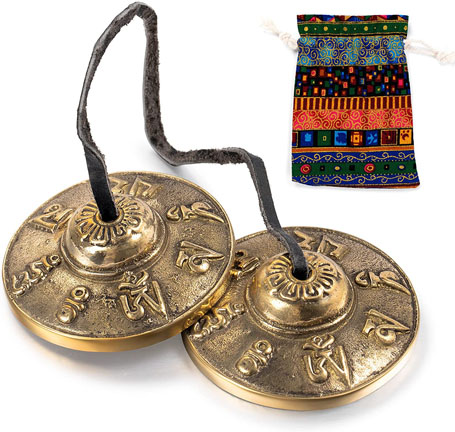 Tibetan Tingsha Cymbals Meditation Chime Bells with Tibetan drawstring Cloth Bag led me into One Mind and Universal Consciousness.